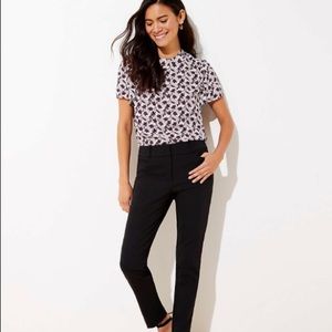LOFT Tall Skinny Ankle Pant in Black - size 10
